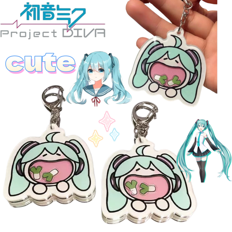 Model Kit For Girls - Hatsune Miku MEIKO Keychain New Creative