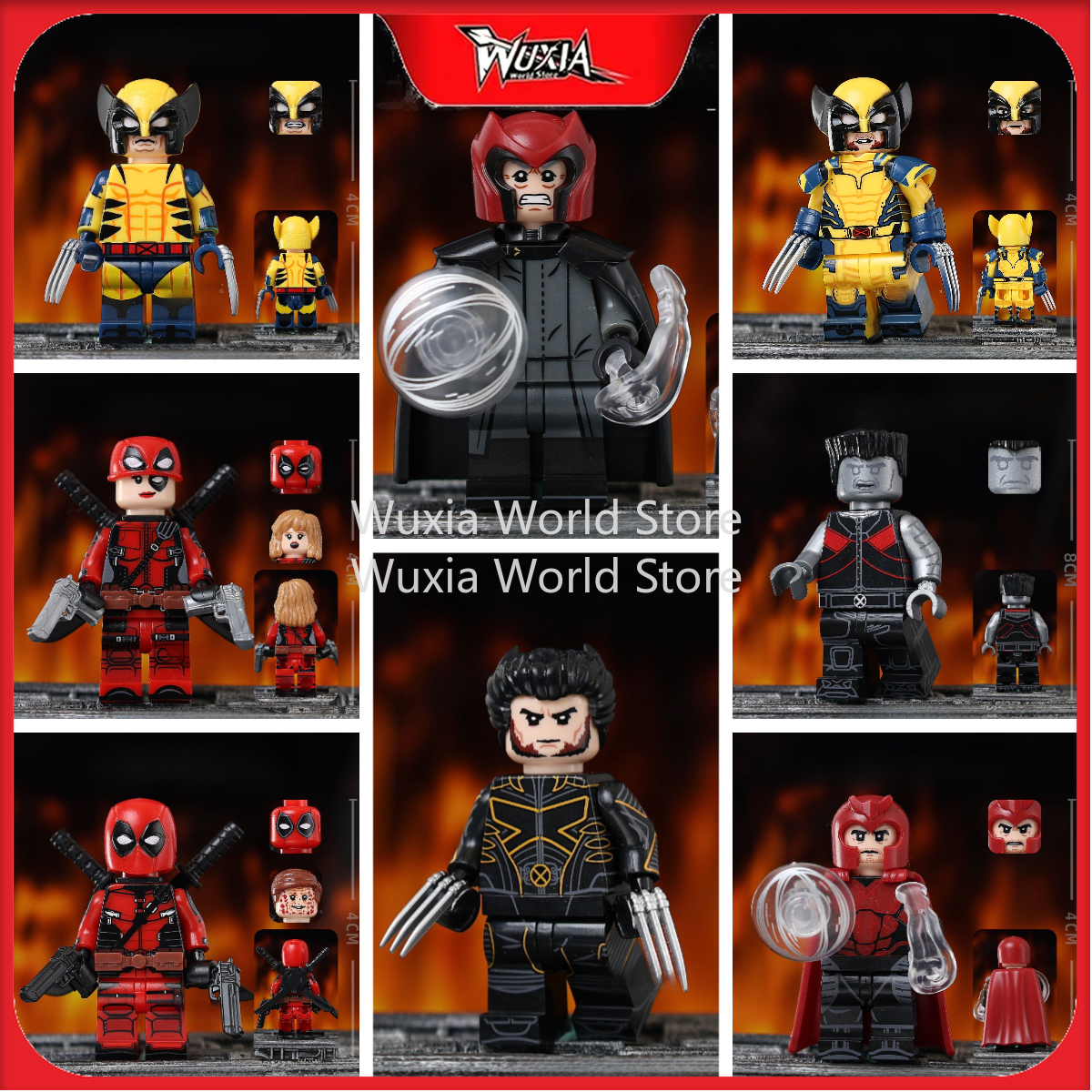Model Kit Wolverine - 5cm Marvel Deadpool Wolverine 8-piece Set