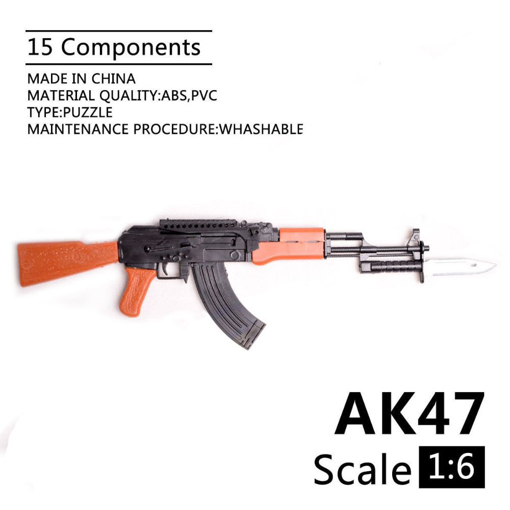 Model Kit Weapons - 1/6 AK47 Assault Rifle Plastic Assemble
