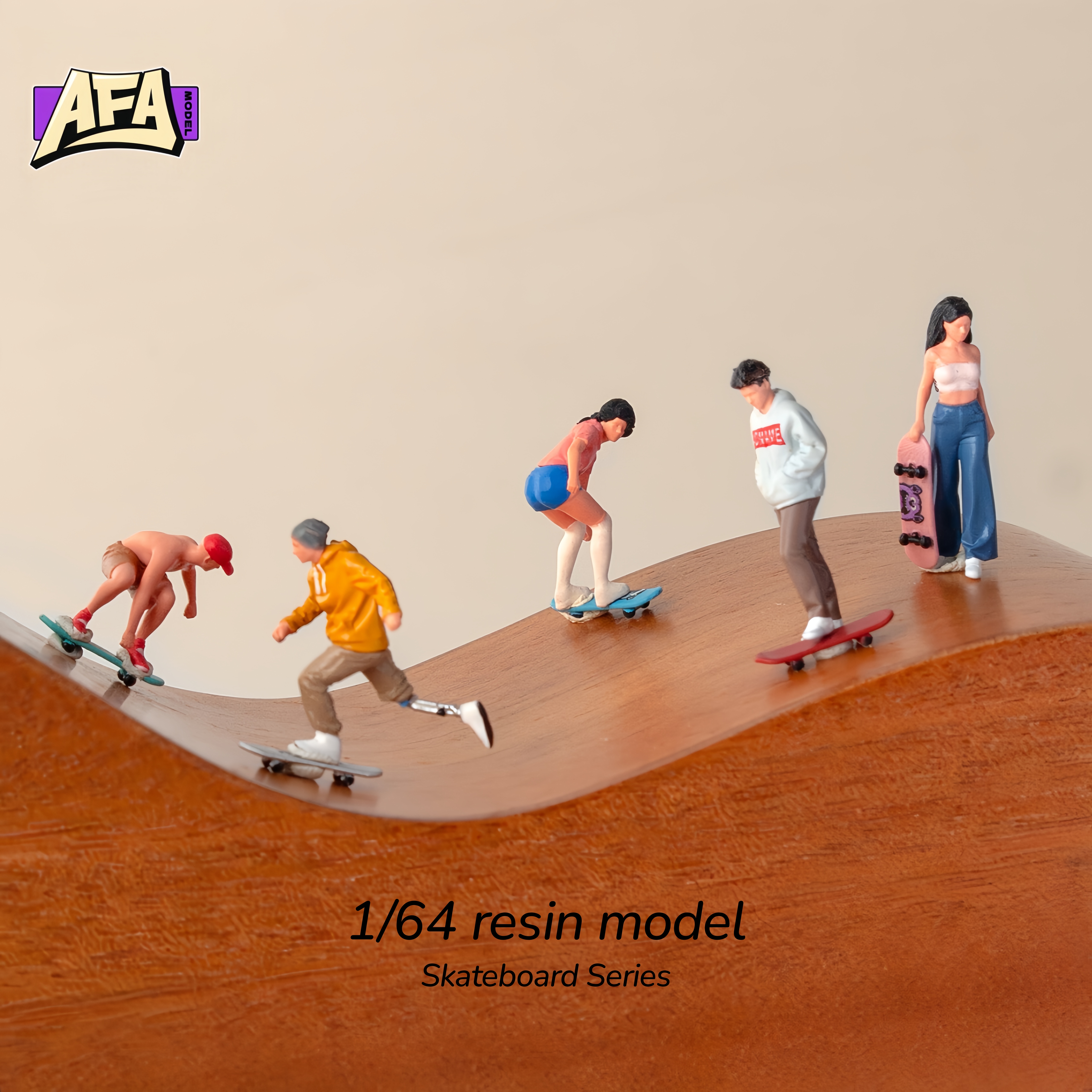 Model Kit Ixchel - 1 64 resin diorama skate Miniature