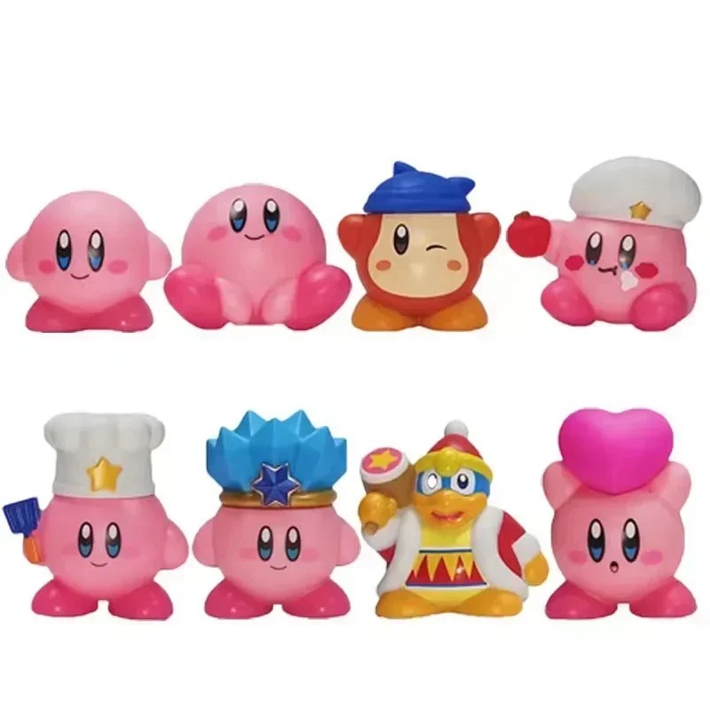Model Kit Kirby - new 8Pcs/Set Games Star Kirby Anime