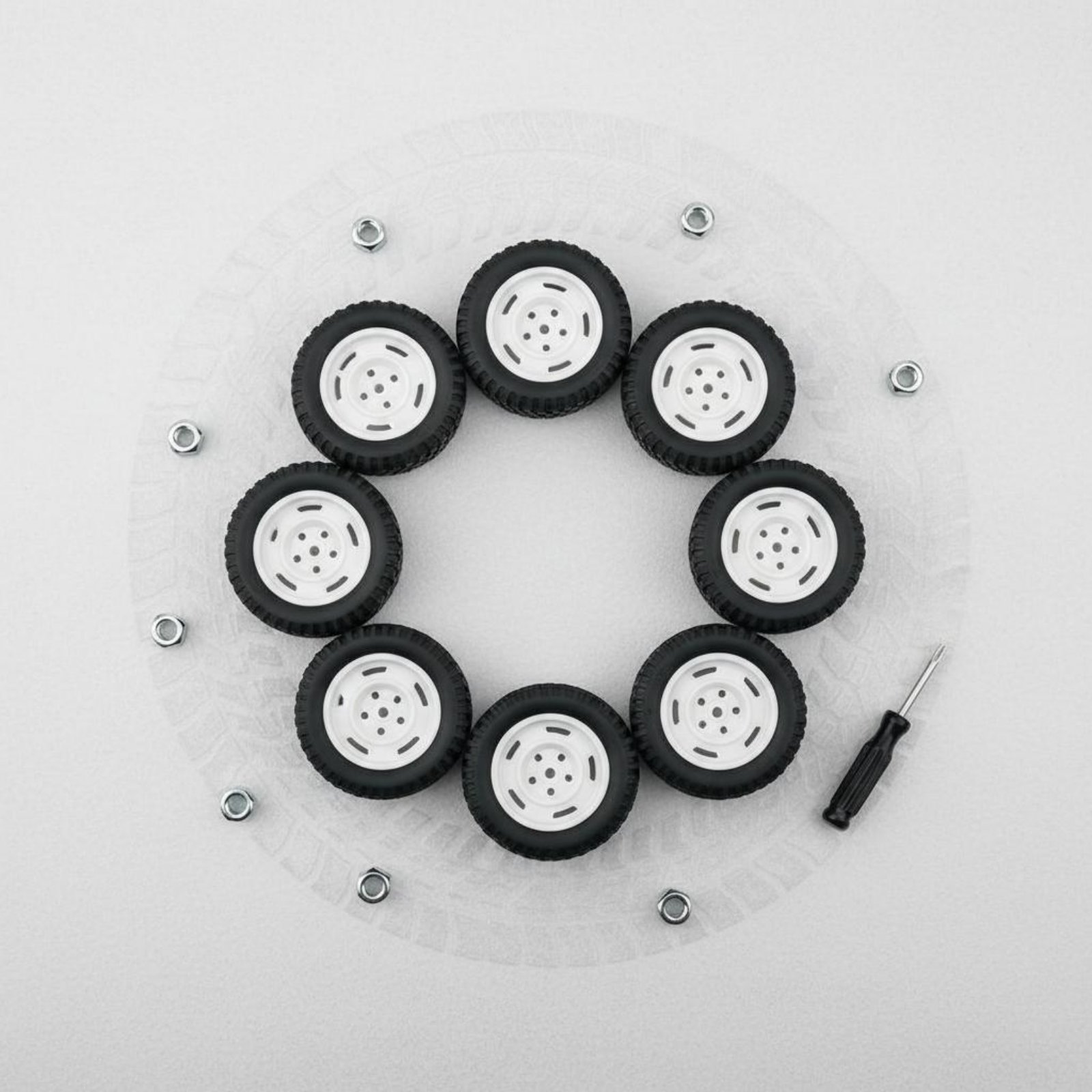 4 Pieces All-Terrain-Road Tire - Model Kit Hobby recensie en prijs